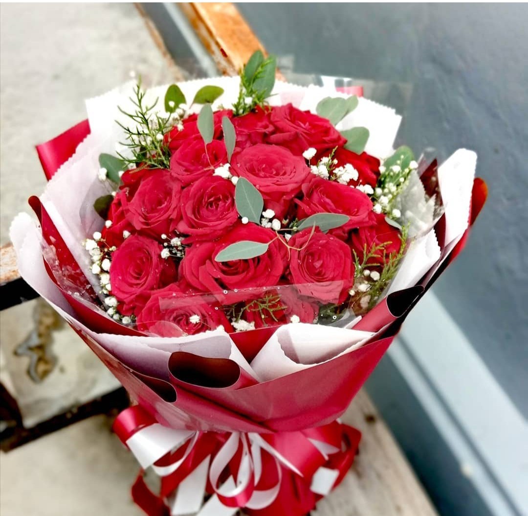 ช่อกุหลาบแดงวาเลนไทน์